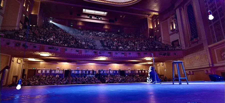 A full house, from the stage