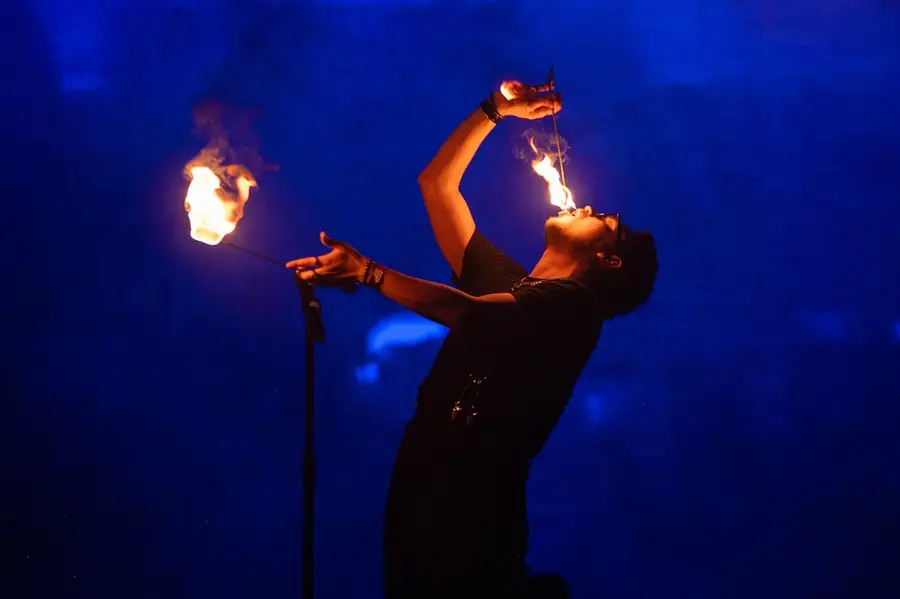 Fire eating, which is in the show right now